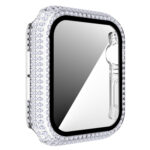 Diamond PC + Tempered Glass Watch Case For Apple Watch Series 6&SE&5&4 40mm(Transparent)