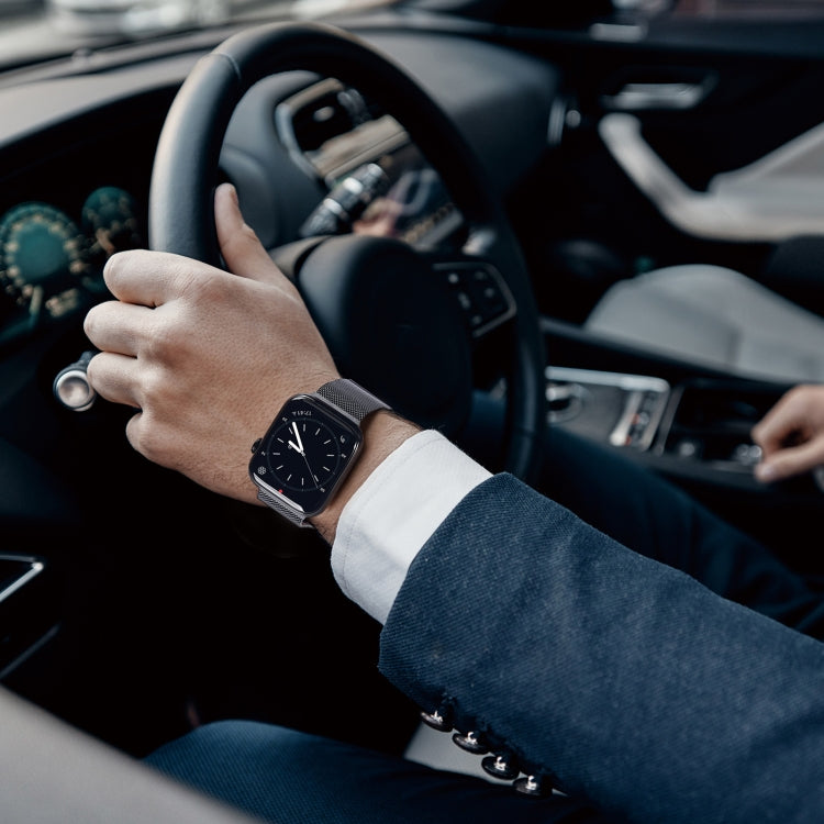 DUX DUCIS Milanese Watch Band For Apple Watch Series 8&7 41mm / SE 2&6&SE&5&4 40mm / 3&2&1 38mm (Grey)