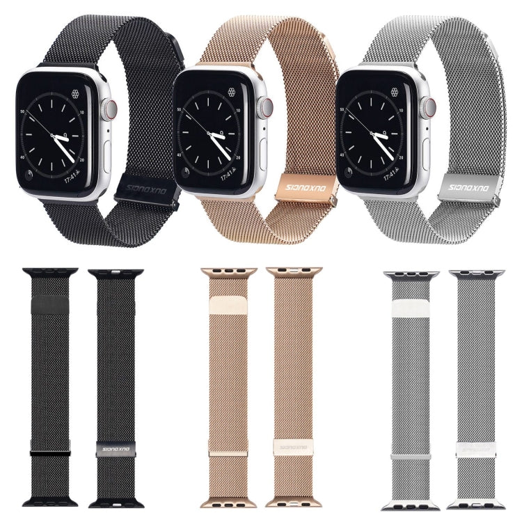 DUX DUCIS Milanese Watch Band For Apple Watch Series 8&7 41mm / SE 2&6&SE&5&4 40mm / 3&2&1 38mm(Gold)