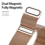 DUX DUCIS Milanese Watch Band For Apple Watch Series 8&7 45mm / SE 2&6&SE&5&4 44mm / 3&2&1 42mm(Gold)