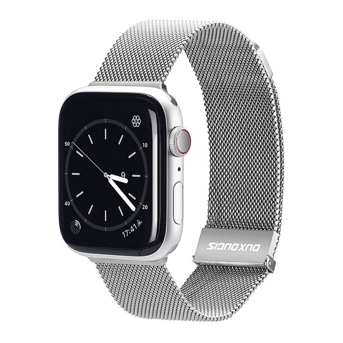 DUX DUCIS Milanese Watch Band For Apple Watch Series 8&7 45mm / SE 2&6&SE&5&4 44mm / 3&2&1 42mm(Silver)
