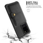 For Samsung Galaxy S20 Magnetic Wallet Card Bag Leather Phone Case(Black)