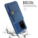 For Samsung Galaxy S20 Magnetic Wallet Card Bag Leather Phone Case(Navy Blue)