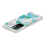 For Xiaomi Redmi Note 11 4G Electroplating Pattern TPU Phone Case(Green White Rhombus)