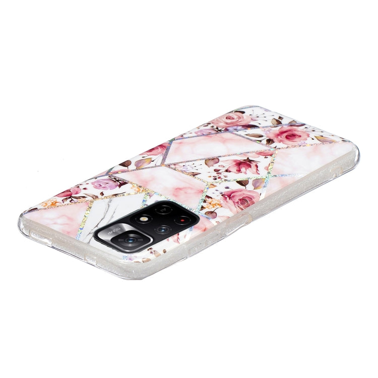 For Xiaomi Redmi Note 11 4G Electroplating Pattern TPU Phone Case(Rose)