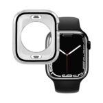 PC + Tempered Glass Film Waterproof Watch Case with Lower Cover For Apple Watch Series 8 / 7 45mm(Frosted Transparent)