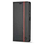 For Xiaomi Redmi Note 11 Pro China LC.IMEEKE Carbon Fiber Texture Flip Leather Phone Case(Vertical Black)