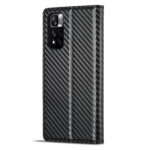 For Xiaomi Redmi Note 11 Pro China LC.IMEEKE Carbon Fiber Texture Flip Leather Phone Case(Vertical Black)