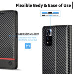 For Xiaomi Redmi Note 11 Pro China LC.IMEEKE Carbon Fiber Texture Flip Leather Phone Case(Horizontal Black)