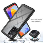 For Xiaomi Redmi Note 11 Pro 5G / 4G Foreign Starry Sky Solid Color Series PC + TPU Phone Case(Black)