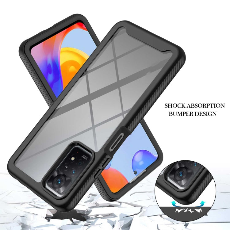 For Xiaomi Redmi Note 11 Pro 5G / 4G Foreign Starry Sky Solid Color Series PC + TPU Phone Case(Black)