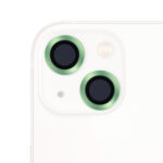 For iPhone 13 / 13 mini CD Texture Metal Lens Tempered Film(Grass Green)