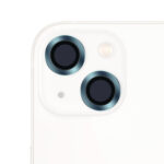 For iPhone 13 / 13 mini CD Texture Metal Lens Tempered Film(Phantom Blue)