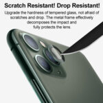 For iPhone 13 / 13 mini CD Texture Metal Lens Tempered Film(Grass Green)