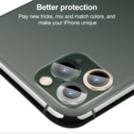 For iPhone 13 / 13 mini CD Texture Metal Lens Tempered Film(Grass Green)