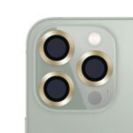 For iPhone 13 Pro / 13 Pro Max CD Texture Metal Lens Tempered Film (Gold)