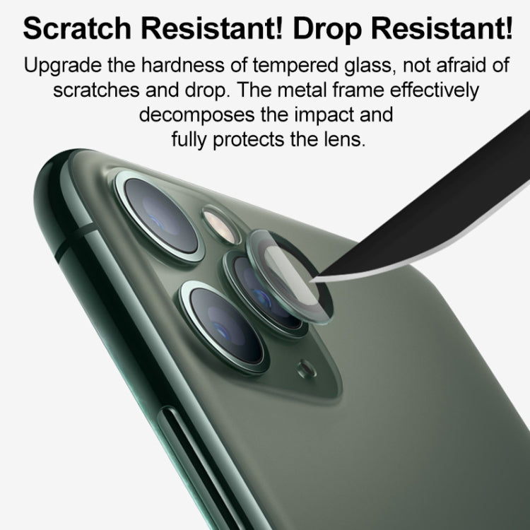 For iPhone 13 Pro / 13 Pro Max CD Texture Metal Lens Tempered Film (Grass Green)