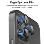 For iPhone 12 Pro / 12 Pro Max CD Texture Metal Lens Tempered Film(Space Grey)