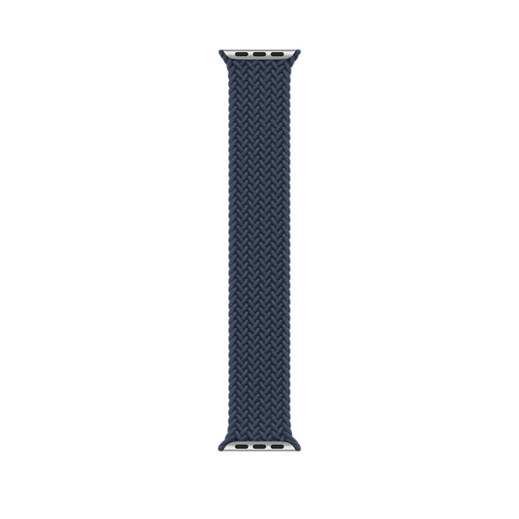 145mm Nylon Braided Watch Band For Apple Watch Series 8&7 41mm / SE 2&6&SE&5&4 40mm / 3&2&1 38mm(Dark Blue)