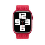 145mm Nylon Braided Watch Band For Apple Watch Series 8&7 41mm / SE 2&6&SE&5&4 40mm / 3&2&1 38mm(Red)