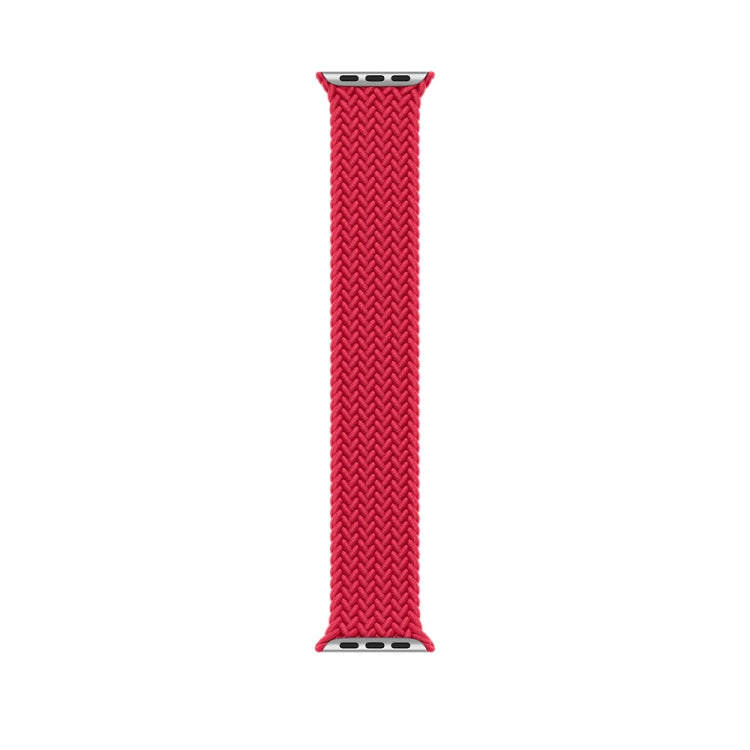 145mm Nylon Braided Watch Band For Apple Watch Series 8&7 41mm / SE 2&6&SE&5&4 40mm / 3&2&1 38mm(Red)