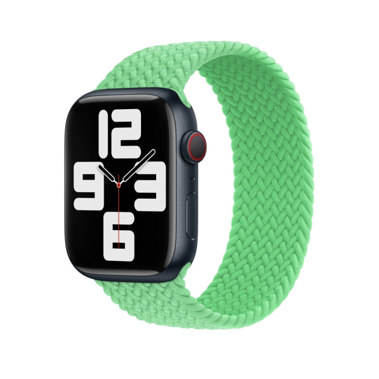 145mm Nylon Braided Watch Band For Apple Watch Series 8&7 41mm / SE 2&6&SE&5&4 40mm / 3&2&1 38mm (Green)