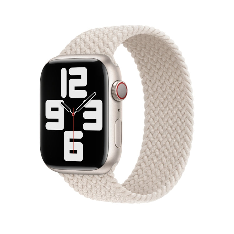 145mm Nylon Braided Watch Band For Apple Watch Series 8&7 41mm / SE 2&6&SE&5&4 40mm / 3&2&1 38mm(Starlight)