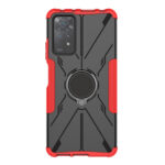 For Xiaomi Redmi Note 11 Pro 5G Armor Bear Shockproof PC + TPU Phone Case with Ring(Red)