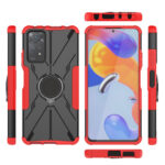 For Xiaomi Redmi Note 11 Pro 5G Armor Bear Shockproof PC + TPU Phone Case with Ring(Red)