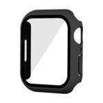 Waterproof PC+Tempered Film Watch Case For Apple Watch Series 8 / 7 41mm(Black)