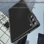 For Samsung Galaxy S22 Ultra 5G Ultra-thin Carbon Fiber Texture Printing Phone Case(Gold)