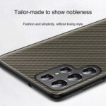 For Samsung Galaxy S22 Ultra 5G Ultra-thin Carbon Fiber Texture Printing Phone Case(Gold)