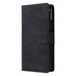 For Xiaomi Redmi Note 11 China Multifunctional Frosted Zipper Wallet Leather Phone Case(Black)