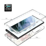 For Samsung Galaxy S22 Ultra 5G PC+TPU Transparent Painted Phone Case(Rose)