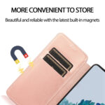 For Samsung Galaxy S20 Knight Magnetic Suction Leather Phone Case(Rose Gold)