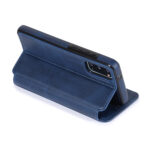 For Samsung Galaxy S20 Knight Magnetic Suction Leather Phone Case(Blue)