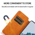 For Samsung Galaxy S20 Knight Magnetic Suction Leather Phone Case(Khaki)