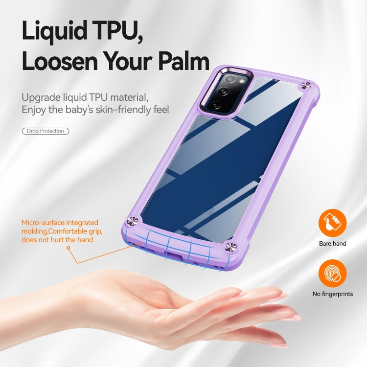 For Samsung Galaxy S20 FE 5G TPU + PC Lens Protection Phone Case(Purple)