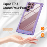 For Samsung Galaxy S22 Ultra 5G TPU + PC Lens Protection Phone Case(Purple)