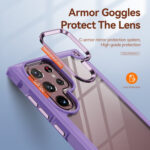 For Samsung Galaxy S22 Ultra 5G TPU + PC Lens Protection Phone Case(Purple)