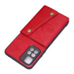 For Xiaomi Redmi Note 11 5G Chinese Double Buckle PU + TPU Shockproof Magnetic Phone Case(Red)