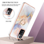 For Xiaomi Redmi Note 11 Pro China Electroplating IMD TPU Phone Case with Ring(White Marble)