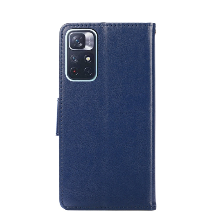 For Xiaomi Redmi Note 11 5G/Poco M4 Pro 5G Crystal Texture Leather Phone Case(Royal Blue)