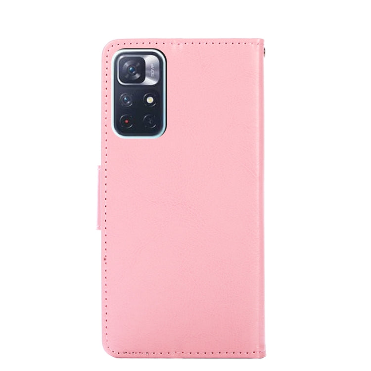 For Xiaomi Redmi Note 11 5G/Poco M4 Pro 5G Crystal Texture Leather Phone Case(Pink)