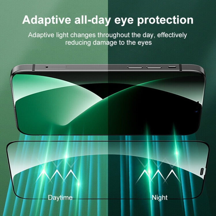 For iPhone 13 / 13 Pro Green Light Eye Protection Tempered Glass Film