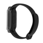 For Xiaomi Mi Band 6 / 5 / 4 / 3 PC + Tempered Glass Watch Case(Black)