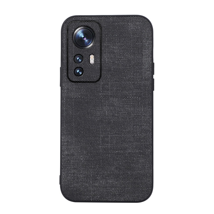 For Xiaomi 12 Pro Brugg Texture PU Shockproof Phone Case(Black)