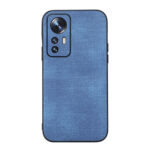 For Xiaomi 12 Pro Brugg Texture PU Shockproof Phone Case(Blue)