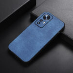 For Xiaomi 12 Pro Brugg Texture PU Shockproof Phone Case(Blue)