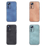 For Xiaomi 12 Pro Brugg Texture PU Shockproof Phone Case(Blue)